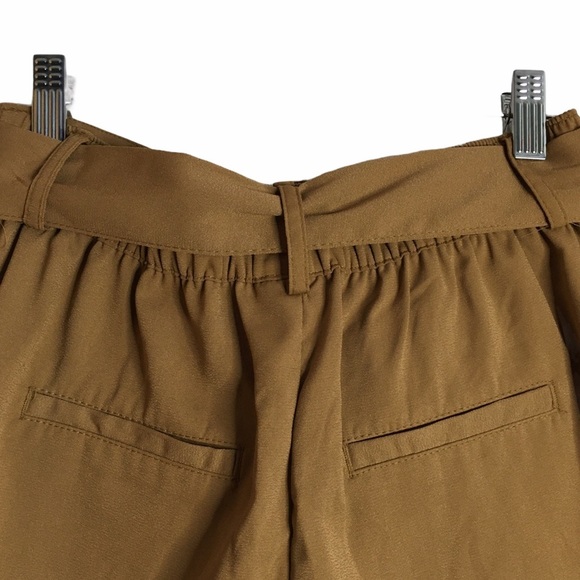 A New Day Brown High Rise Shorts Neutral Tie Detail Pockets XS Extra Small - Picture 14 of 16